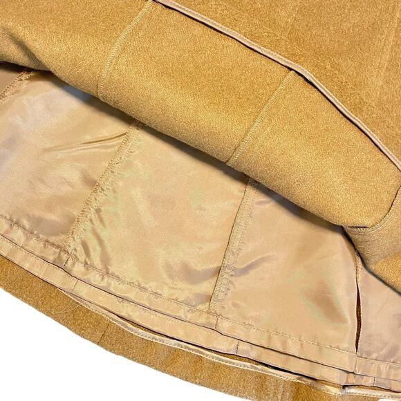 VTG Talbots Camel Hair Midi Skirt Preppy Old Money Capsule Academia 6 A Line - Picture 7 of 13